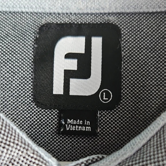 FootJoy Men's Polo in Gray and Blue Tones - Picture 2 of 4